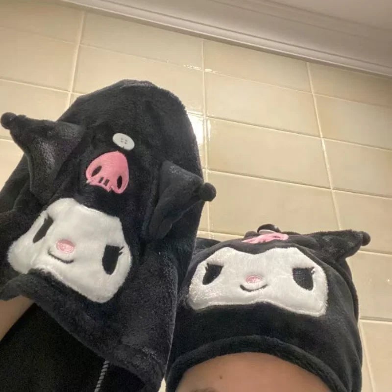 Quick Dry Microfiber Hair Towel Wrap Kuromi My Melody Shower Cap