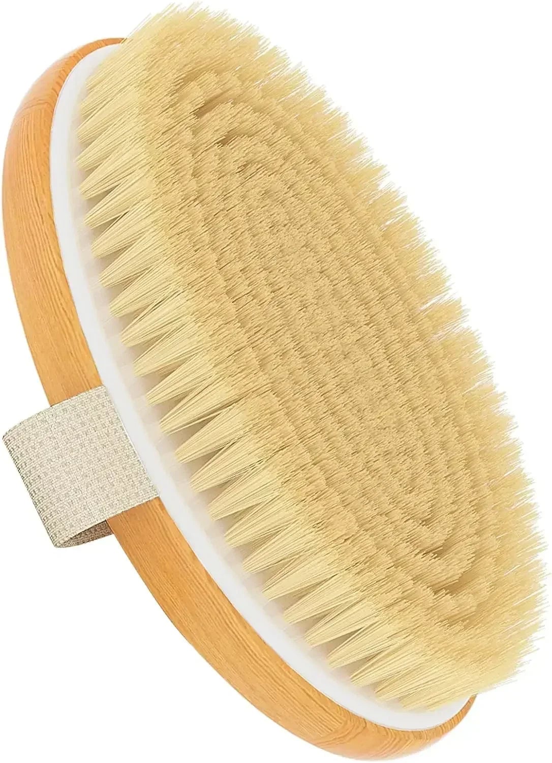 Natural Bristle Wooden Body Brush for Dry Skin Exfoliation
