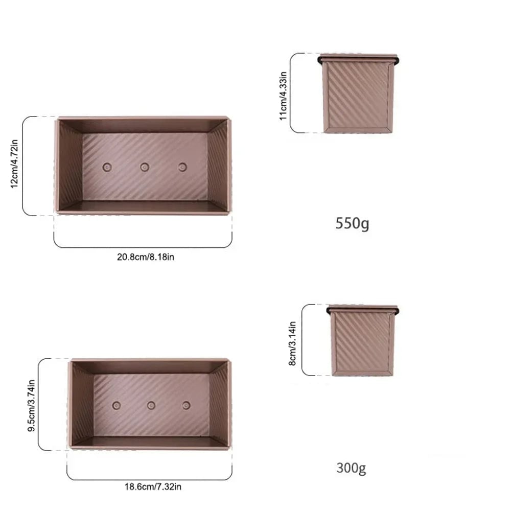 Non-Stick Loaf Pan with Lid - Oven Safe Bread Baking Pan