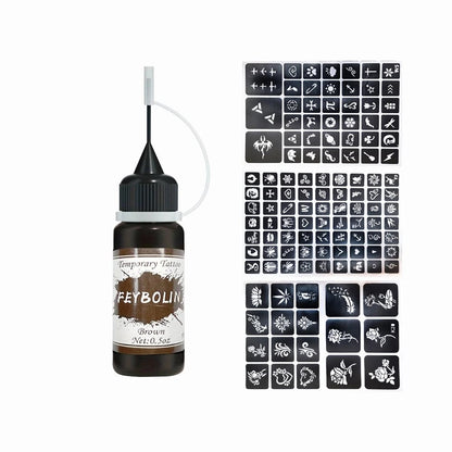 Temporary Tattoo Ink Stickers Freehand Face Body Painting Gel Kit