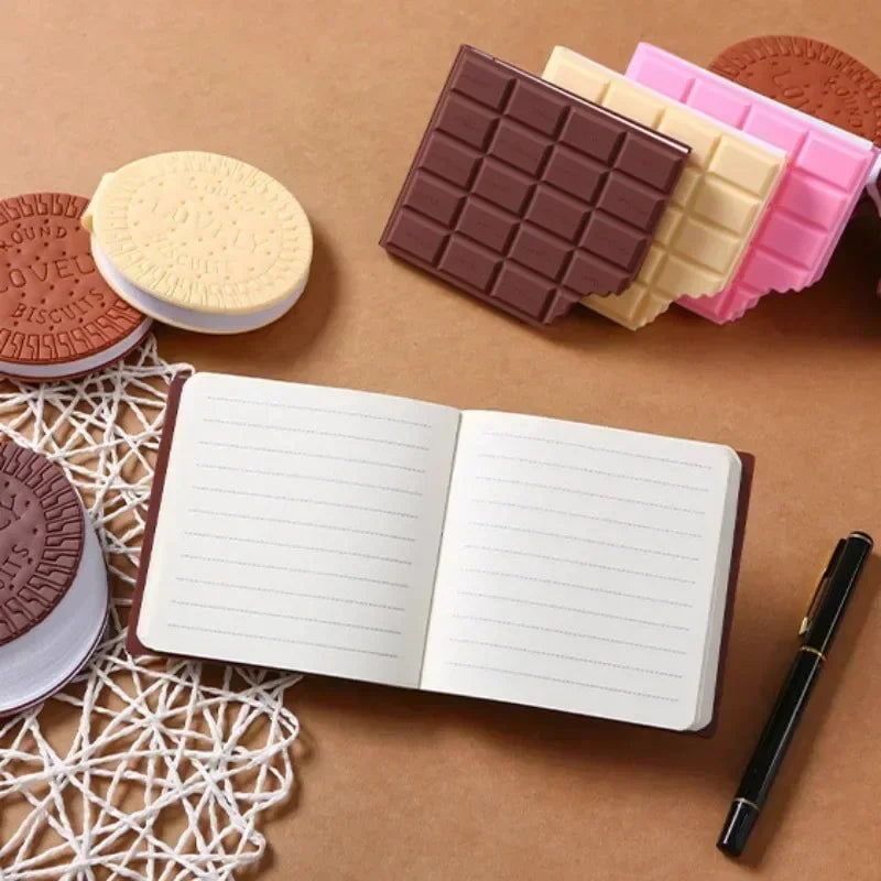 Chocolate Cookie Shaped Notebook Tearable Memo Pad Student Notepad