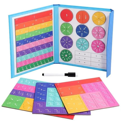 Magnetic Fraction Puzzles - Montessori Math Teaching Aid Educational Toy