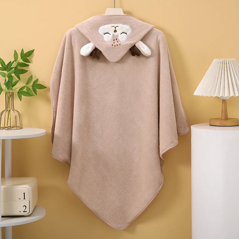 Baby Animal-Shaped Hooded Bathrobe - Quick-Dry Soft Bath Towel Wrap