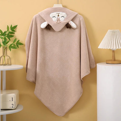 Baby Animal-Shaped Hooded Bathrobe - Quick-Dry Soft Bath Towel Wrap