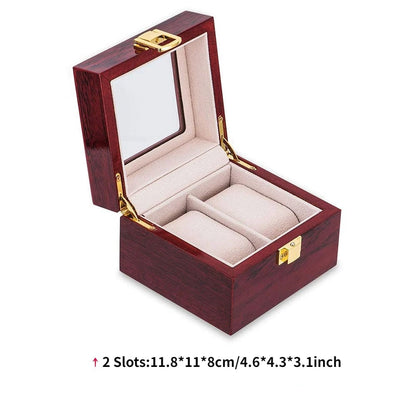 Luxury Wood Watch Storage Box 1-12 Grid Organizer Display Case