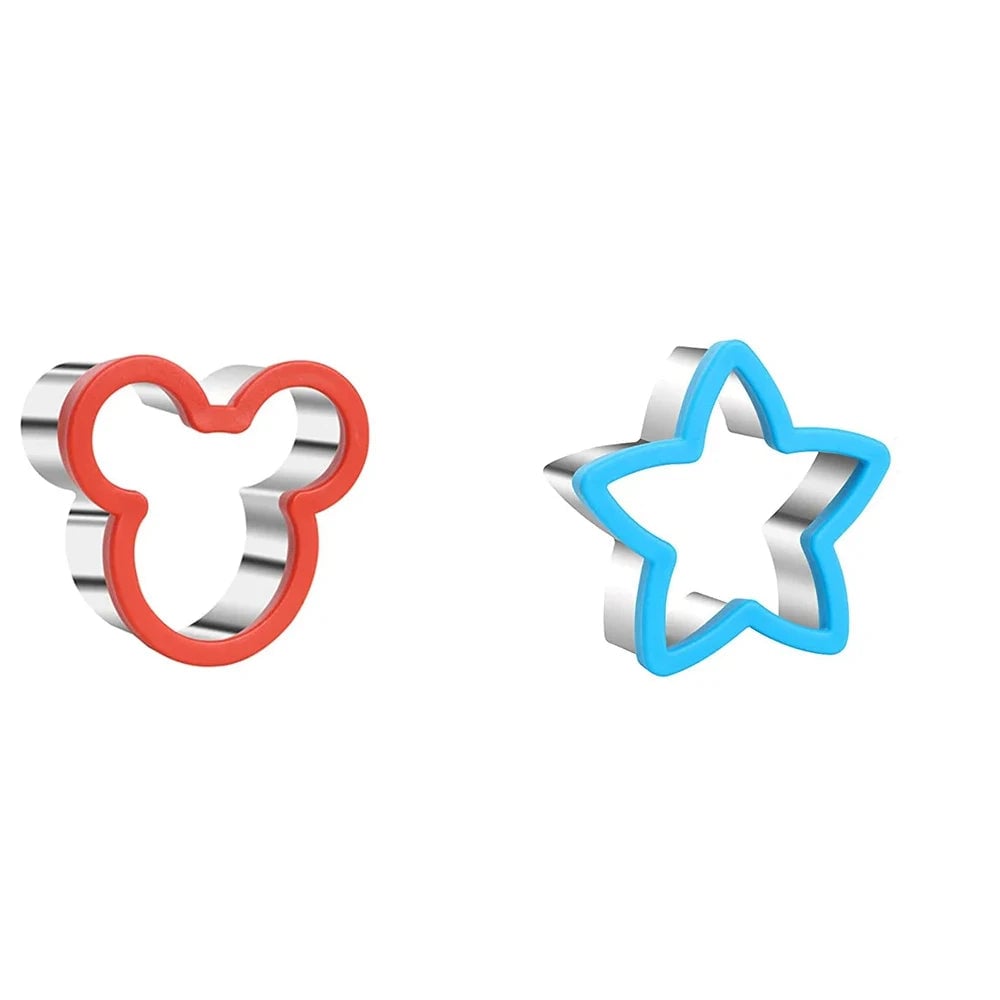 Kids Sandwich Cutters Set Heart Star Mickey Shape Bread Toast Molds