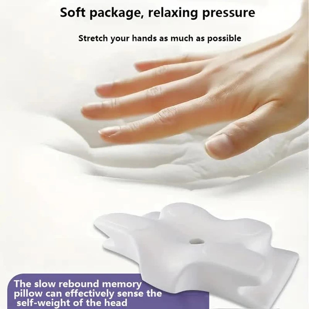 Memory Foam Butterfly Cervical Pillow Orthopedic Neck Pain Relief