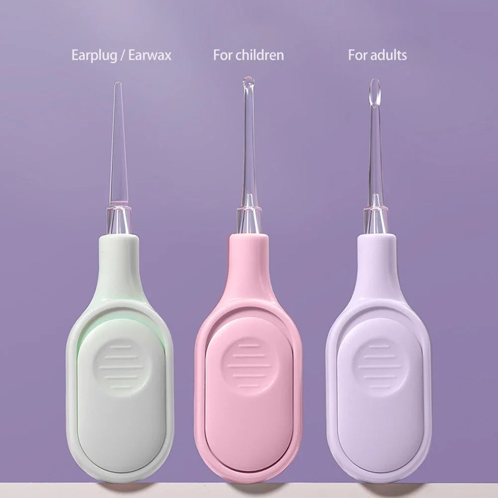 LED Illuminated Ear Cleaner 3-Piece Set with Lighted Scoop Spoons