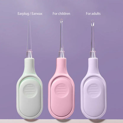 LED Illuminated Ear Cleaner 3-Piece Set with Lighted Scoop Spoons