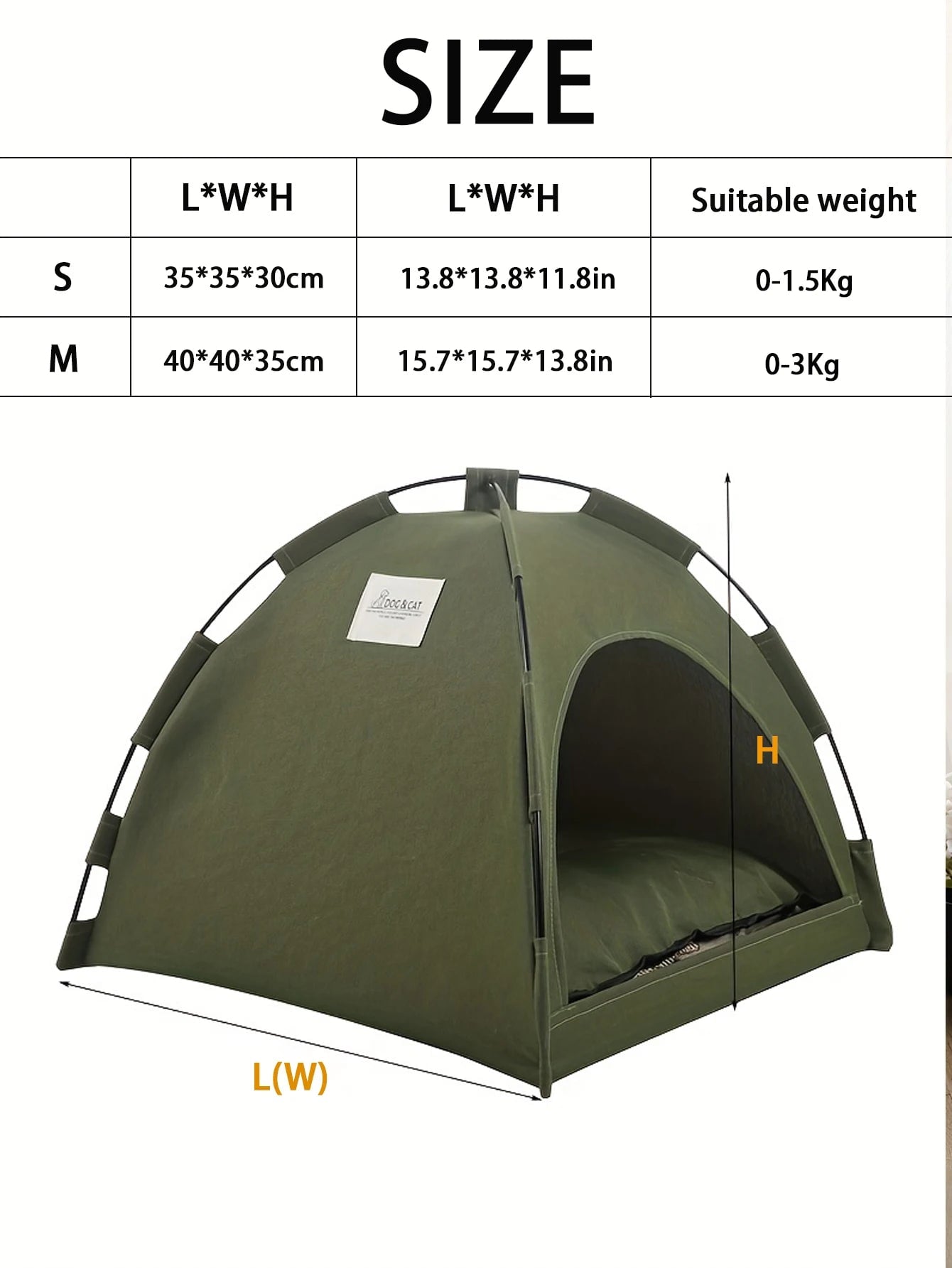 Foldable Pet Tent Bed - Enclosed Portable Dog Cat House Indoor