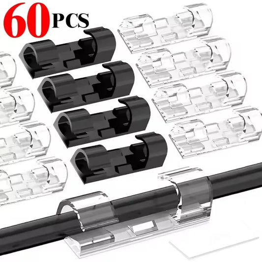 Self-Adhesive Cable Clips Organizer Wire Holder Cord Management