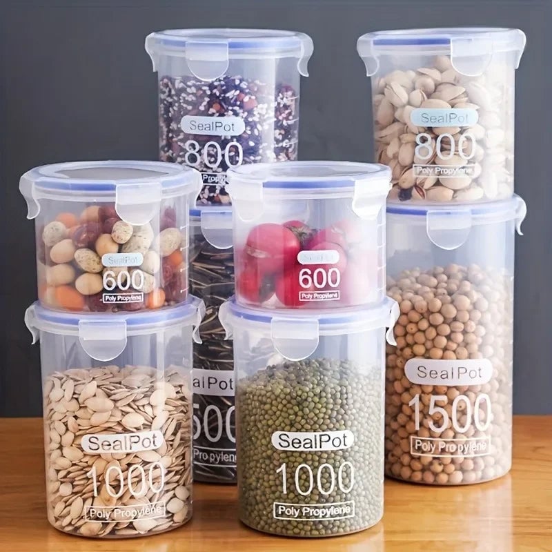 Airtight Plastic Grain Storage Container - Food Storage Jar Tank