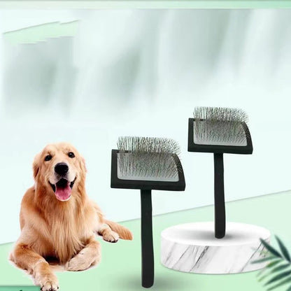 Professional Pet Deshedding Rake Long Handle Hair Remover Brush