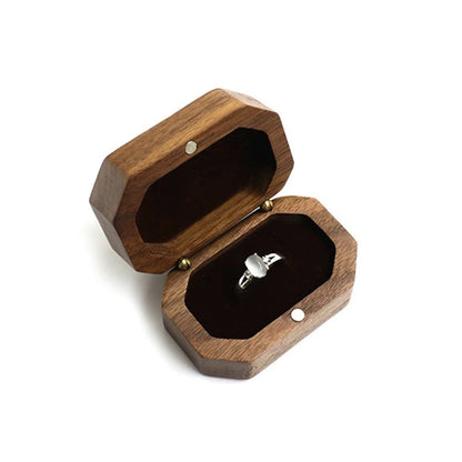 Wooden Ring Box - Premium Jewelry Organizer for Engagement Proposal