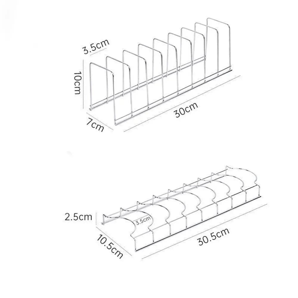 Stainless Steel Dish Draining Rack - Space Saving Plates Storage