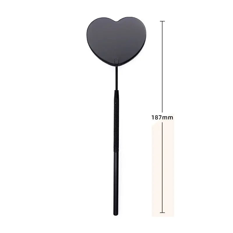 Heart Shape Stainless Steel Eyelash Extensions Checking Mirror