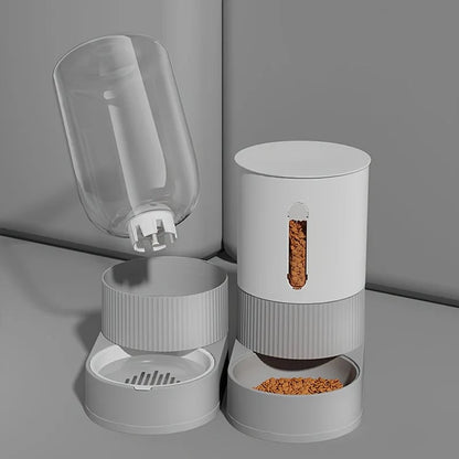 Large Capacity Automatic Cat Feeder & Water Dispenser Set