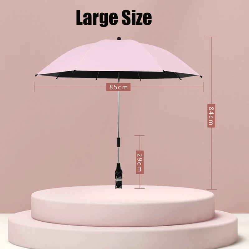 85cm 2-in-1 Clip-On Universal Baby Parasol Stroller Umbrella