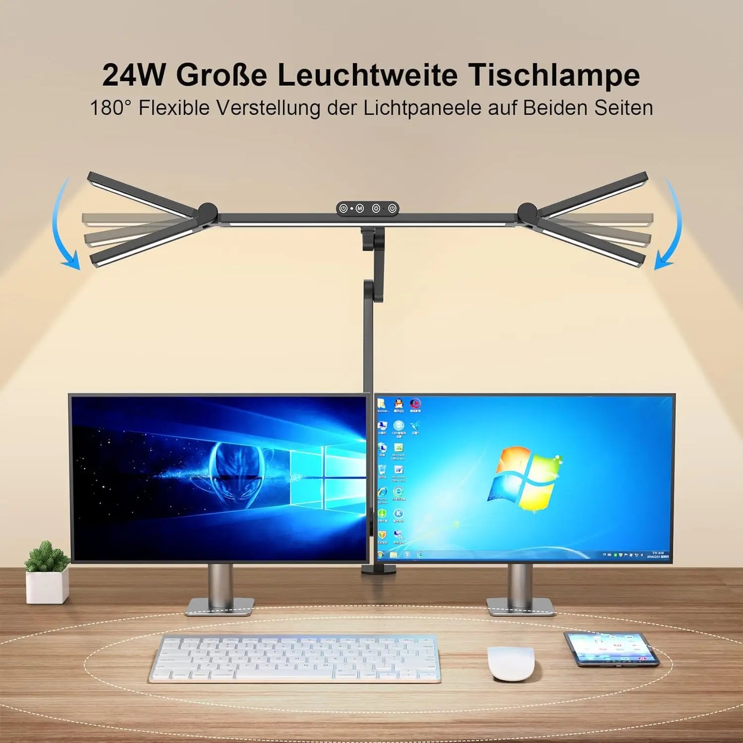 24W LED Desk Lamp with Clamp - Ultra Bright Architect Table Lamp
