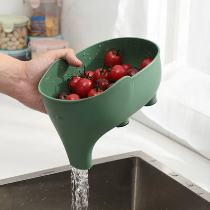 Elephant Sink Strainer Basket - Vegetable Washing & Drain Rack