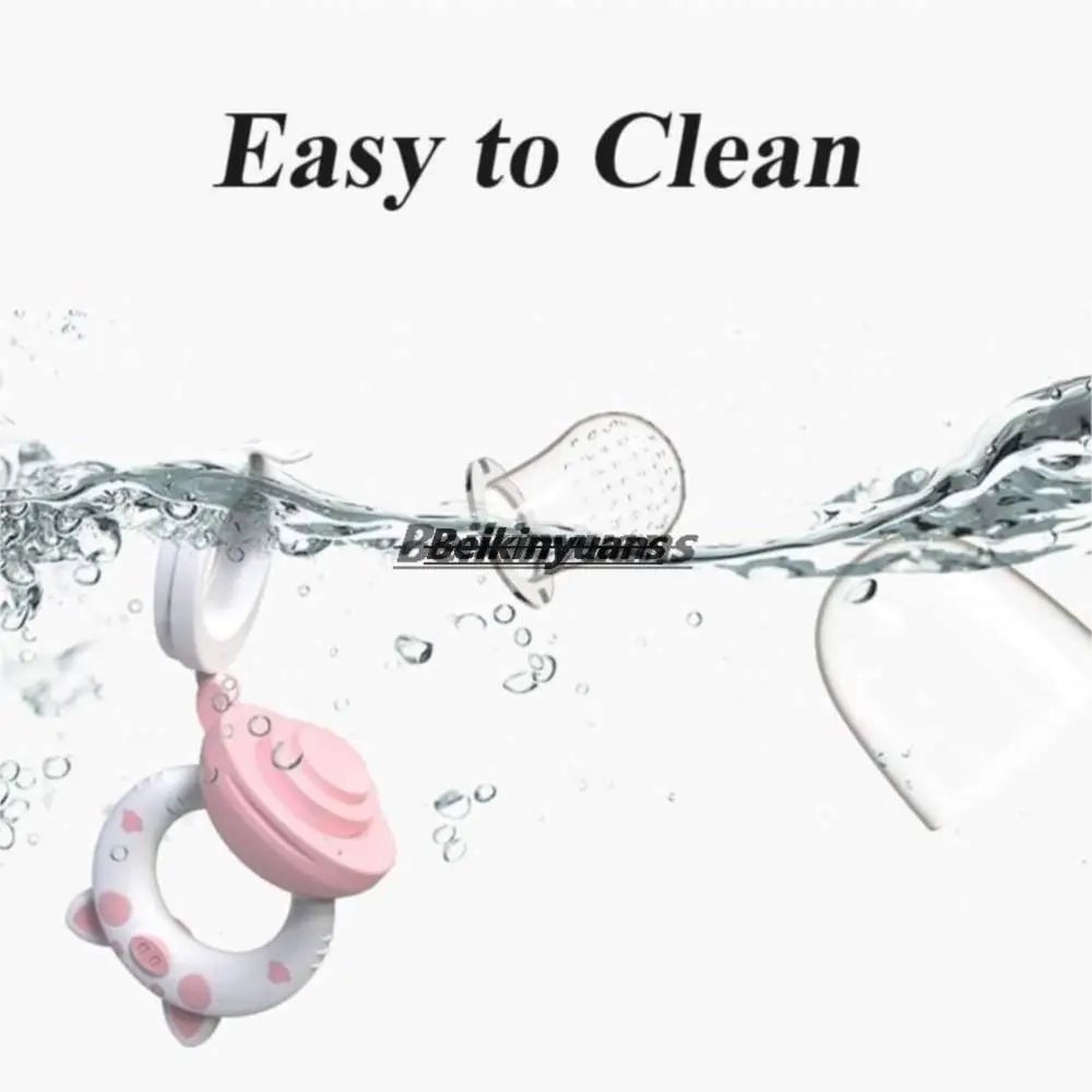 Silicone Baby Teething Pacifier Fruit Vegetable Bite Bag Molar Stick
