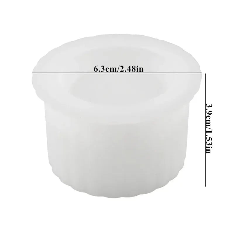Round Candle Jar Silicone Mold with Lid - DIY Epoxy Resin Casting