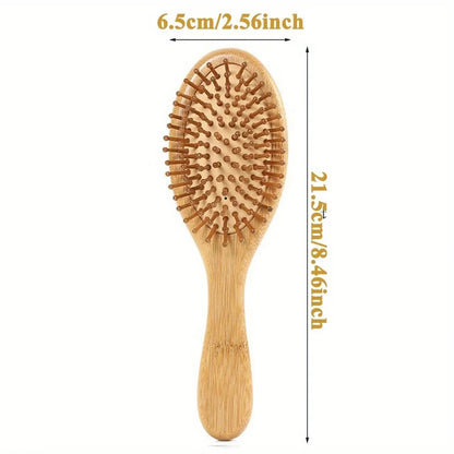 Natural Bamboo Paddle Comb Air Cushion Anti-Static Scalp Massage