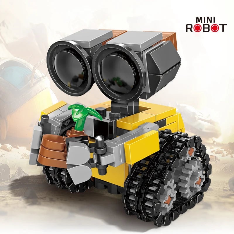 217Pcs Space Mini Robot MOC Building Blocks - Sci-Fi Tracked Bot Model