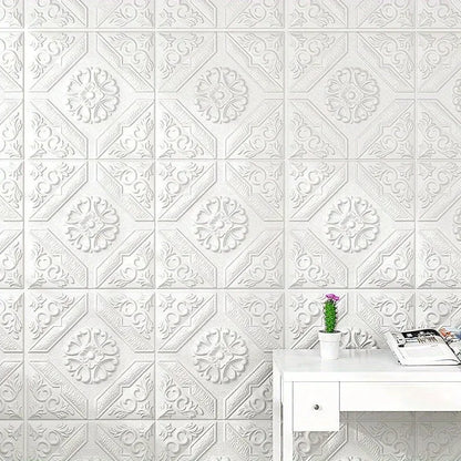 3D Self Adhesive Waterproof Ceiling Wallpaper 35x35cm Tiles 5-10pcs