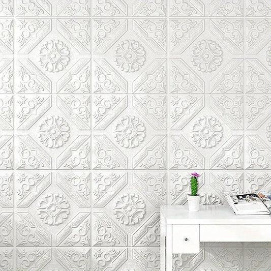 3D Self Adhesive Waterproof Ceiling Wallpaper 35x35cm Tiles 5-10pcs