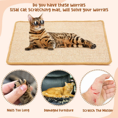 Sisal Cat Scratch Protector Mat - Furniture Couch Sofa Protection