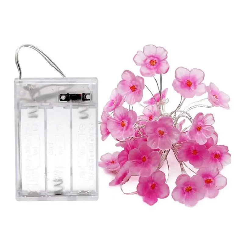 3M 30 LED Cherry Blossom String Lights Pink Battery Powered Fairy