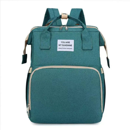 3-in-1 Folding Baby Crib Diaper Bag - Portable Travel Bassinet