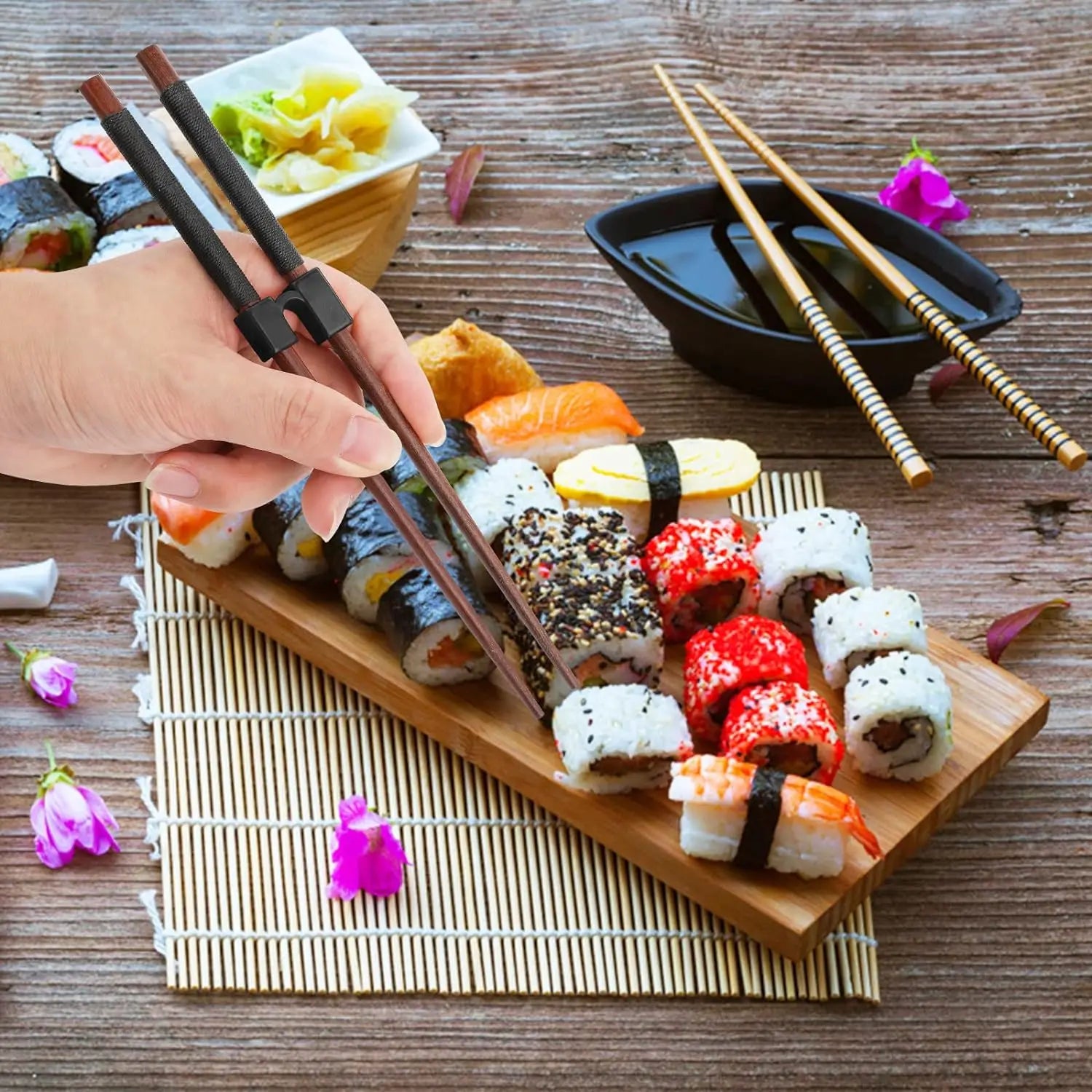 Reusable Training Chopsticks with Hinges Connector Adult Kids