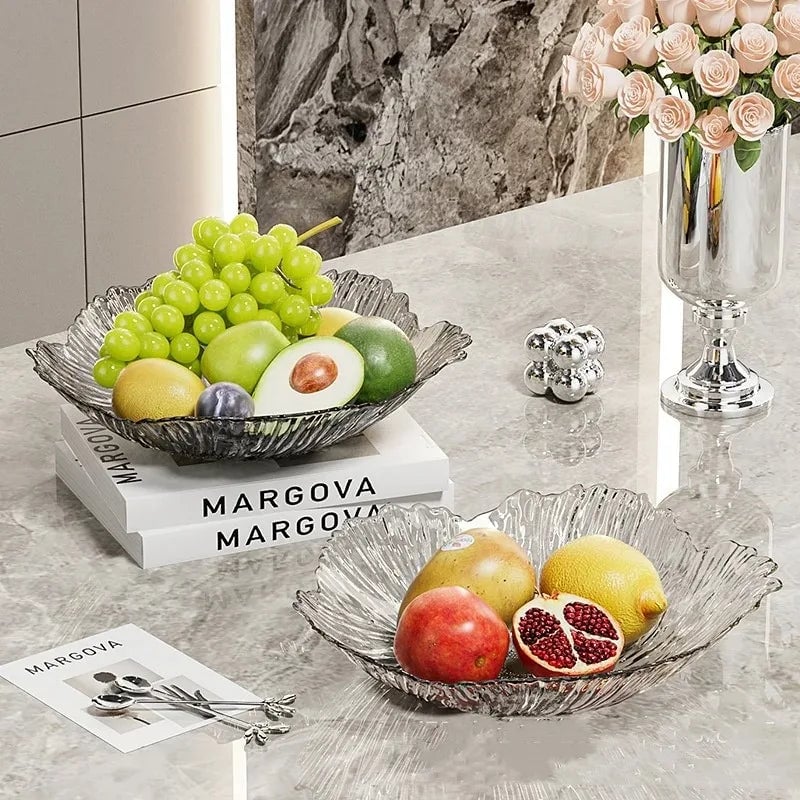 Large Capacity Petal Design Fruit Tray - Light Luxury Snack Serving