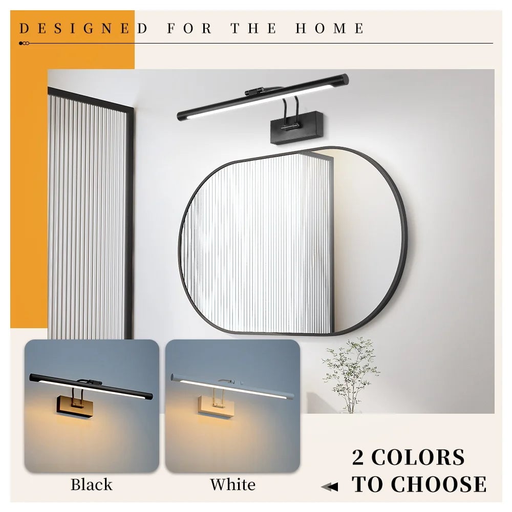 LED Waterproof Bathroom Mirror Light - Modern Vanity Wall Lamp