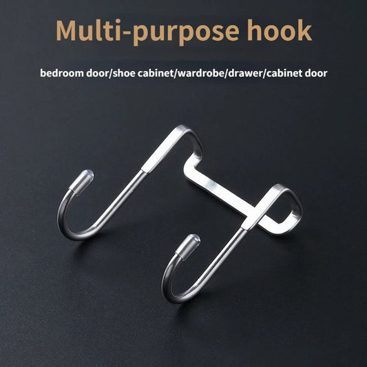 304 Stainless Steel S-Hook Door Hanger - No Drill Kitchen Towel