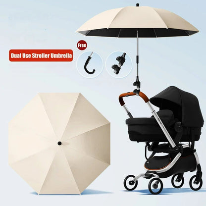 85cm 2-in-1 Clip-On Universal Baby Parasol Stroller Umbrella