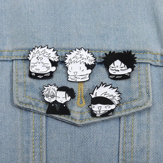 Custom Anime Enamel Pins Q Version Character Lapel Badges Brooches