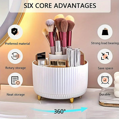 5-Slot 360° Rotating Desktop Pen Holder - Office Pencil Organizer