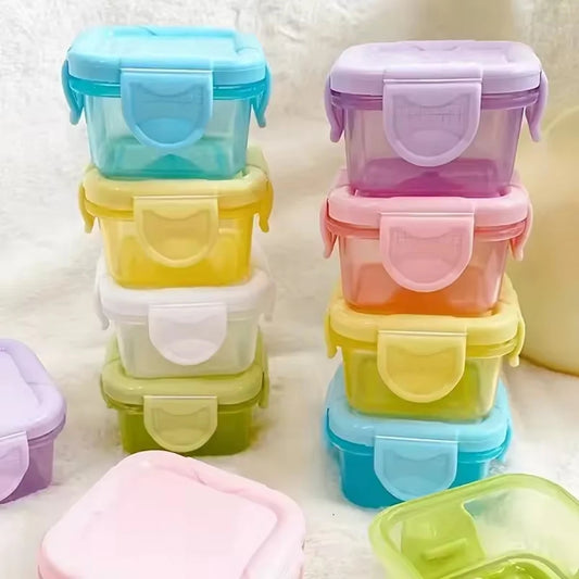 4Pcs Mini Airtight Food Storage Containers Leakproof Freezer Safe