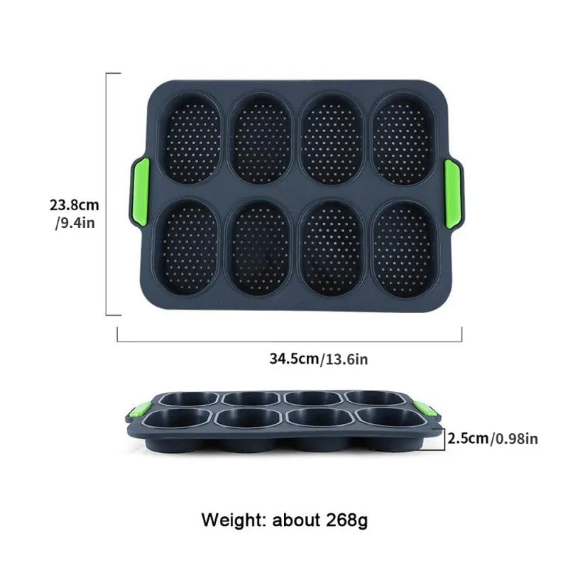 Non-Stick Silicone Mini Baguette Baking Pan DIY Bread Mold Tray