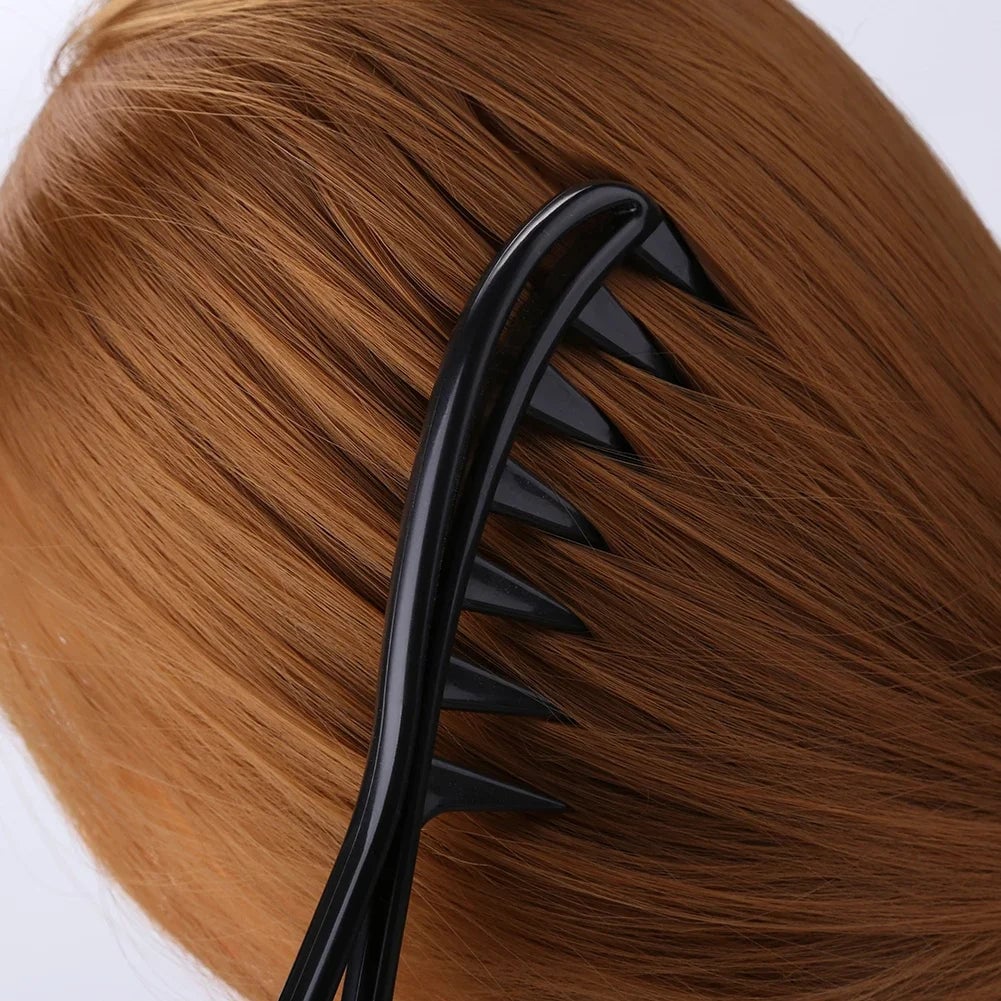 Wide Tooth Shark Comb - Exfoliating Curly Hair Salon Styling Tool