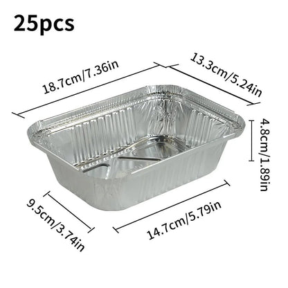 Thickened Aluminum Foil Disposable Pans - Non-Stick BBQ Baking Trays
