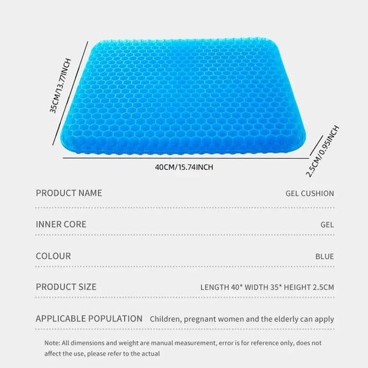 Gel Seat Cushion Honeycomb Design Pressure Relief Tailbone Pain