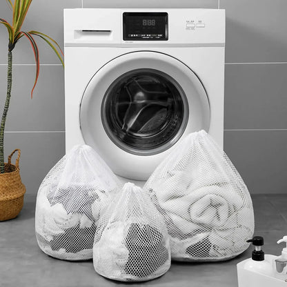 Large Capacity Drawstring Mesh Laundry Bag - 4 Sizes Available