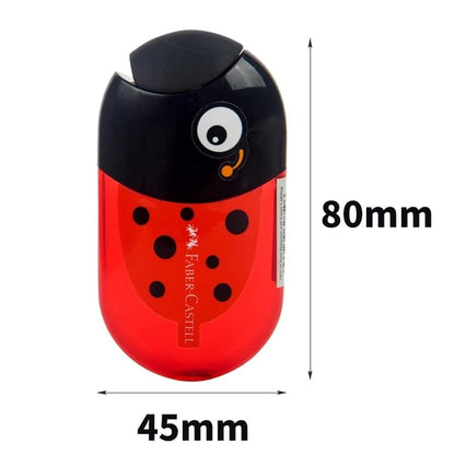 Faber Castell Double Hole Pencil Sharpener with Eraser Animal Design