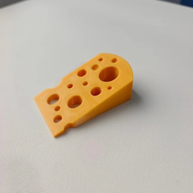 Cheese Shape Door Stopper - No Screw Under Door Safety Bumper