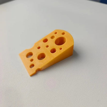 Cheese Shape Door Stopper - No Screw Under Door Safety Bumper