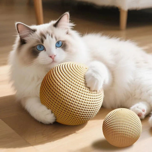 Interactive Sisal Cat Scratching Ball - Teeth Cleaning Kitten Toy
